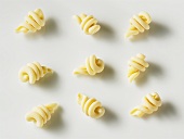 Nine pasta spirals