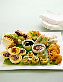 Appetiser platter with dips