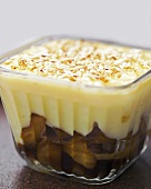 Caramelised pineapple with coconut cream