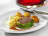 Beef fillet with red wine butter
