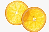 Zwei Orangenscheiben