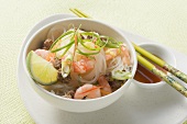 Asian glass noodle salad with shrimps