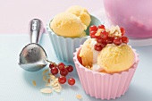 Ice cream with fruit