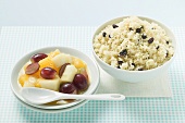 Couscous with sweet fruit compote