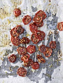 Dried cherry tomatoes from above