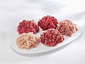 Various types of mince