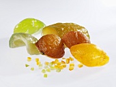Candied citrus fruit, candied orange and lemon peel