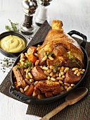 Cassoulet with knuckle of pork and sausages