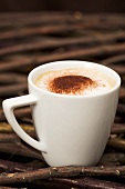 Cappuccino dusted with cocoa powder