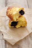 Yeasted pastry with blackberry filling, Poland