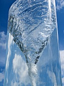Column of water against sky