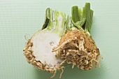 Halved celeriac