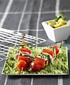 Chicken and vegetable kebabs