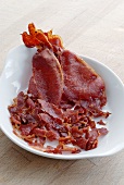 Crispy fried bacon slices