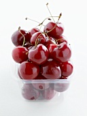 Cherries in plastic container