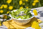 Frühlingssalat mit Spargel, Radieschen und Schnittlauch