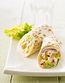 Turkey and vegetable wraps