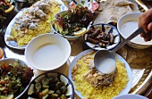 Mezze board (Jordanian appetisers)