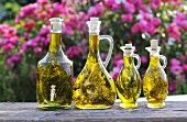 Herb oils with tarragon and thyme