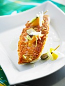 Fried red mullet with caper berries