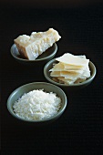 Parmesan cheese (a piece, thinly sliced and grated)