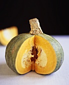 A squash with a piece cut out