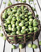 Basket of Brussels sprouts