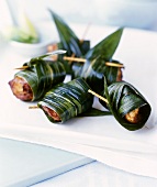 Banana leaves with mince stuffing (Thailand)