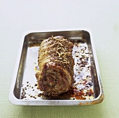 Rolled lamb roast with caraway