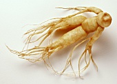 Ginseng root on light background