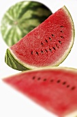 Wassermelone und Wassermelonenschnitze