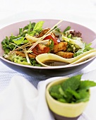 Thai Salad mit Hähnchenfleisch und Minzblättern