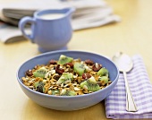 Muesli with kiwi fruit