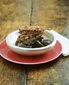 Chocolate flapjacks (with rolled oats and raisins)