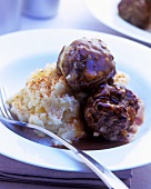 Meatballs with (instant) mashed potato