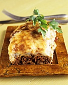 Cannelloni with mince filling and mozzarella sauce