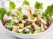 Caesar salad with anchovies and egg