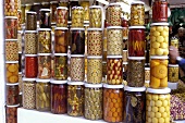 Pickled vegetables in a Moroccan shop