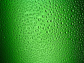 Condensation on green glass