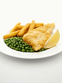 Fish, chips and peas
