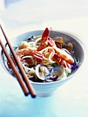 Spicy noodle soup with seafood