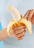 Peeling a banana