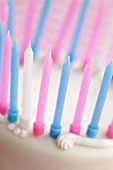 Candles on a birthday cake