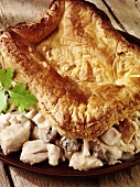 Chicken and mushroom pie