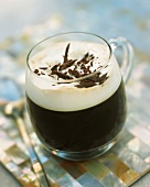 A glass of Irish coffee