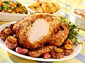 Roast turkey with accompaniments