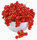 Redcurrants in white bowl