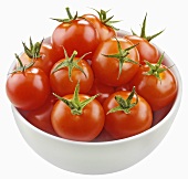 Cherry tomatoes in white bowl