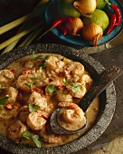 Gung Penang (prawns in a coconut curry sauce, Thailand)