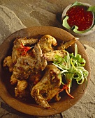 Peag Gai Sord Sai (stuffed chicken wings, Thailand)
